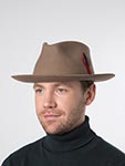 Шляпа STETSON арт. 2138105 FEDORA WOOLFELT (светло-коричневый)